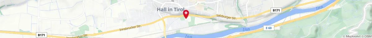 Kartendarstellung des Standorts für Haller Lend Apotheke in 6060 Hall in Tirol